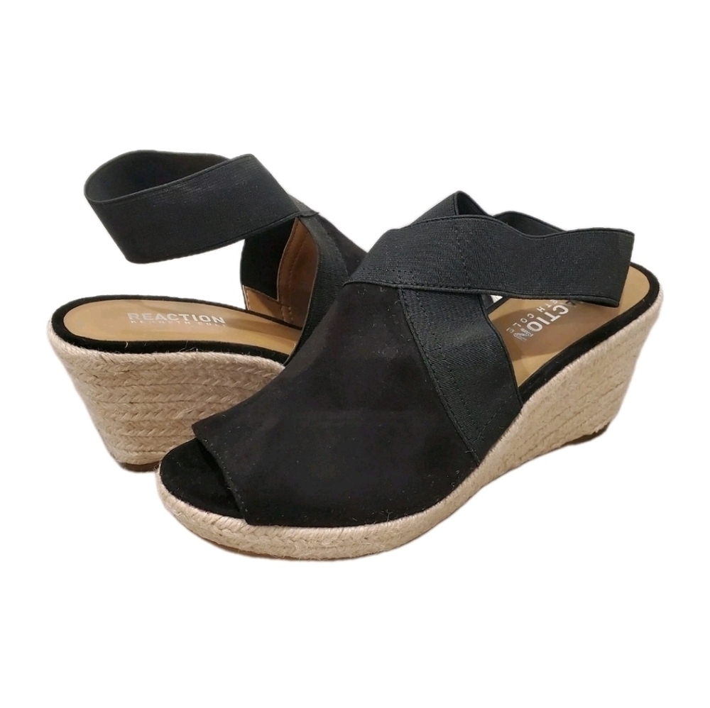 NEW Kenneth Cole Reaction Cara Black Espadrilles
